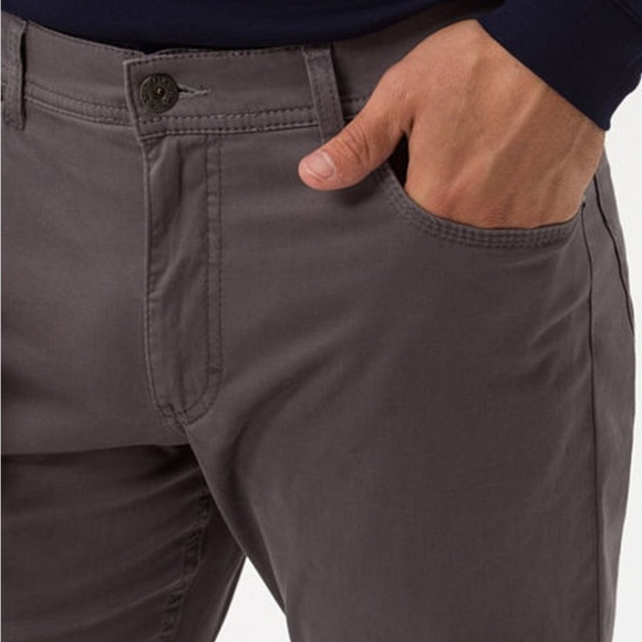 Men's Brax Feel Good Cooper Fancy Gray Pants - Picture 2 of 16